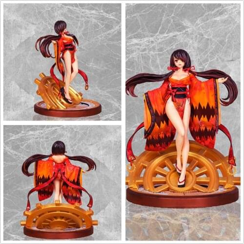 Anime Date A Live Tokisaki Kurumi Nightmare Kimono Ver. PVC Action Figure Collectible Model Sexy Girls Toys Doll Gift 30cm