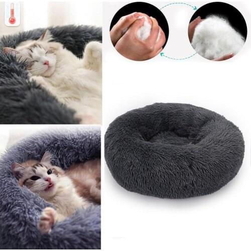 Pet round kennel cat kennel kennel round plush winter medium warm bed mat and kennel pet pet small cat I9M8