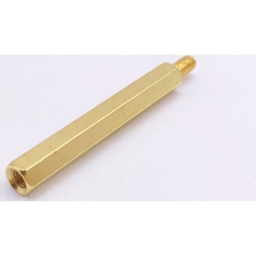 M6x25+8 Spacer Screws M6 Hex Standoff Nuts Male to Female Brass Golden Pack 50