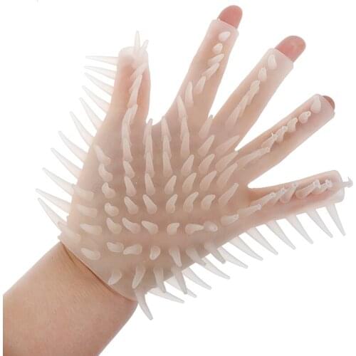 Spiky Glove Kids Adult Soft Stretchy Tactile Sensory Toy Autism ADHD