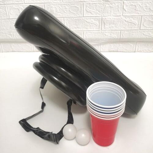 Inflatable Pong Hat Portable Drink Cup Holder Fun Throwing Game Water Toys Suitable for Pool Beach Party can CSV