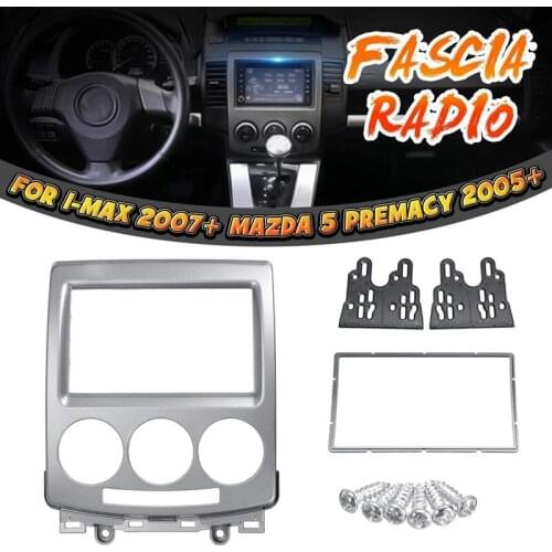 NEW-CD DVD Stereo Panel for FORD I-Max 2007+ MAZDA 5 Premacy 2005+ 2 Din Audio Radio Fascia CD Trim Kit Frame Facia Plate