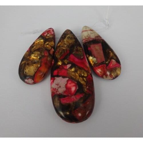 New Aqua Sea Ocean Sediment Imperial Emperor Slice Beads Top Drilled Slab Shape Accessories Jewelry Making for Women