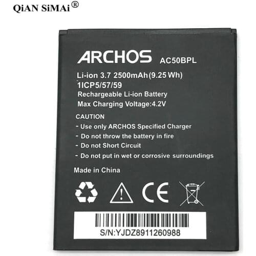 New High Quality AC50BPL 2500mAh battery For Archos 50b Platinum phone