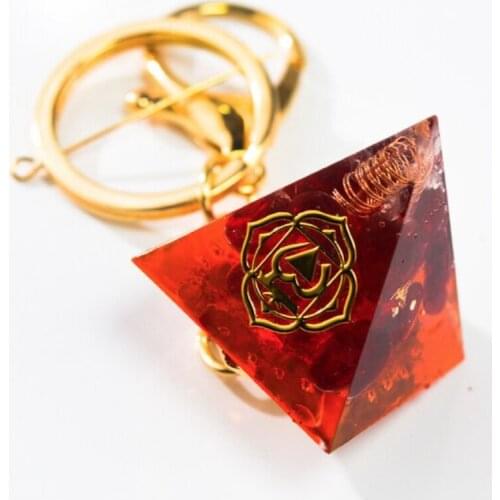 Natural Crystal White Orgonite Pyramid Obsidian Expel Evil Forces Resin Pyramid For Crafts Jewelry