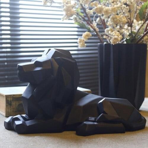 Nordic Style Resin Crafts King Of Beasts Lion Home Decoration Ornaments Office Company Home Decoration Statue Gift