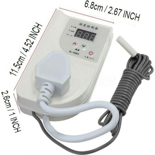 Sensor Wired Relays Digital Temperature Controller Thermostat Heat Outlet Switch