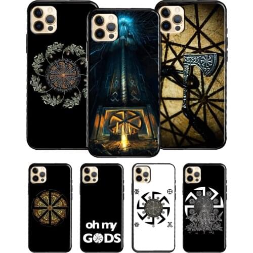 Slavic Viking Symbol Kolovrat For iPhone 12 Pro Max Mini Cover TPU Phone Case For iPhone 11 Pro Max XS X XR 7 8 Plus SE