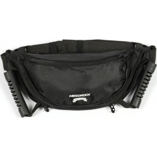 Motorcycle Belt Bag Handle Back Seat Handle Messenger Bag Black Adjustable Anti-fatigue Waist Pack
