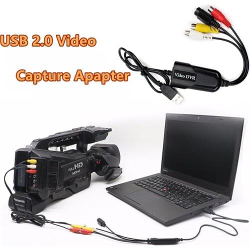 USB Video Capture Card USB2.0 Audio Video Recorder Edit DVR 4 Channel TV DVD VHS TV For Win7/8/10/XP/Vista Drive free
