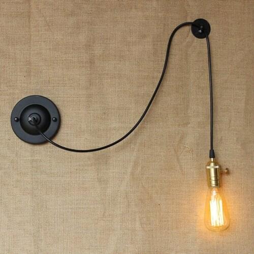 Retro Loft Style DIY Edison Wall Sconce American Iron Antique Wall Lamp Vintage Wall Light Fixtures For Indoor Lighting