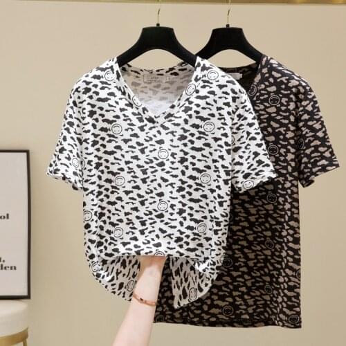 Short Sleeve V-Neck Plus Size Spring Autumn Summer Vintage Clothes For Women Oversized T-Shirt Tops Blouses Vetement Femme 2021