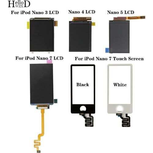 LCD Display For iPod Nano 3 4 5 7 7th Gen LCD Digitizer Assembly LCDs Touch Screen Sensor For ipod Nano 7 7th GenTouch Screen