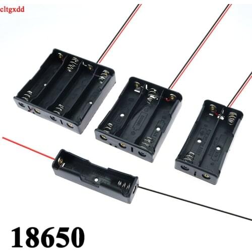 1pcs 3.7V 18650 Battery Storage Box Case DIY 1 2 3 4 Slot Way Batteries Clip Holder Container With Wire Lead Pin