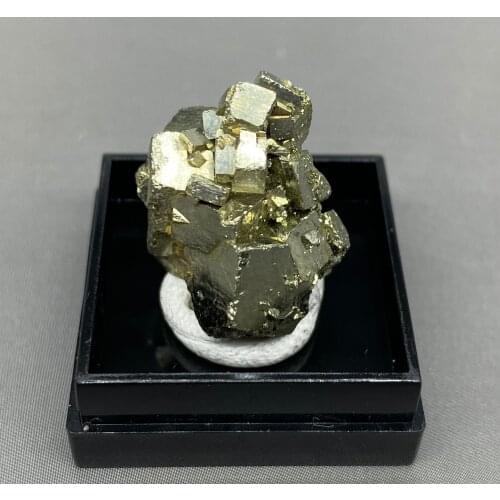 100% Natural rare Shiny pyrite mineral specimen stones and crystals healing crystals quartz box size 2.8cm