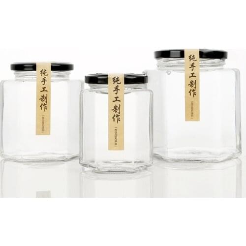 100pcs/lot 45ml transparent glass bottles jam jars of honey Food storage tank Sealed storage tank honey glass jar for wedding