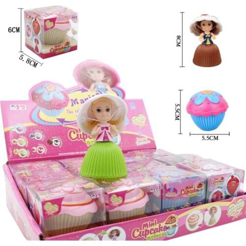 12PCS/set Mini Beautiful Cake Doll Toy Toys For Girls Cupcake Princess Dolls Transformed Deformation Cute Mini Children Kids Toy