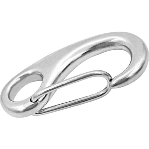 6x Marine Boat 316 Stainless Steel Spring Snap Hook 2 inch - Heavy Duty Quick Link Carabiner Buckle Eye Shackle