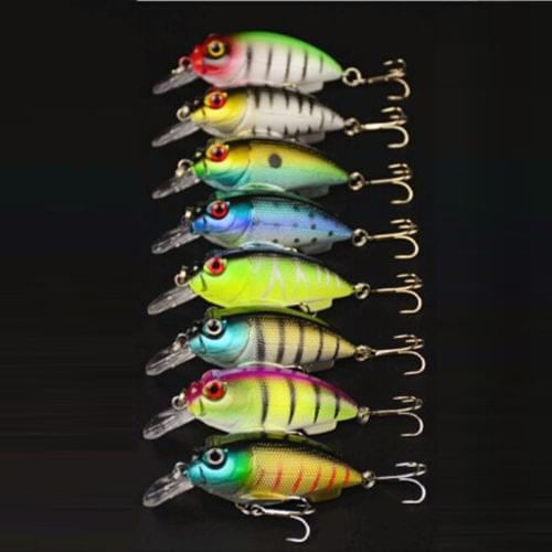 8pcs/set 7cm/9.6g Fishing Lures Fishing Tackle Crank Squid Carp Bait Crankbaits Isca Artificial Tackle Hard Lure