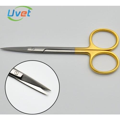 9.5cm 10pcs Ophthalmic surgical scissors medical tissue scissors sharp surgical instruments beauty tools sharp nurse scissors