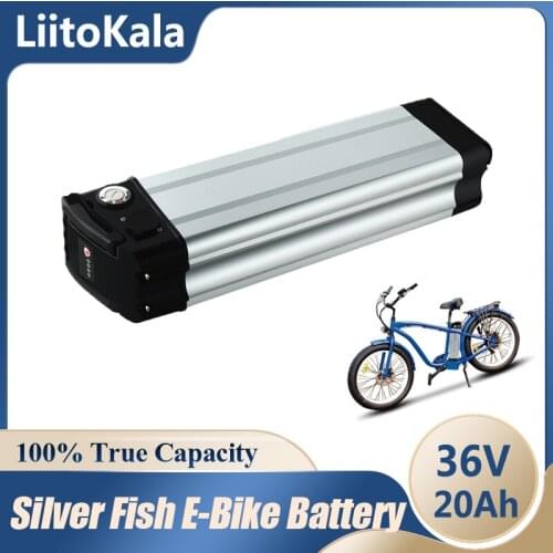 LiitoKala 36V 20AH silver fish 36V 1000W battery electric bike battery with 36V Lithium attery with 20A BMS