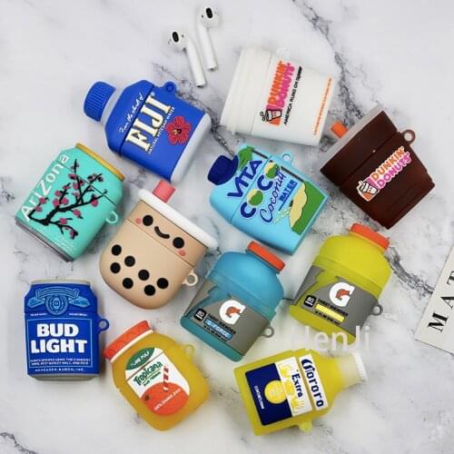 Brand Dunkin Donuts coffee Case For AirPods 1 2 pro Charging Box Soft Silicone Wireless Bluetooth Earphone Protect Cover coque
