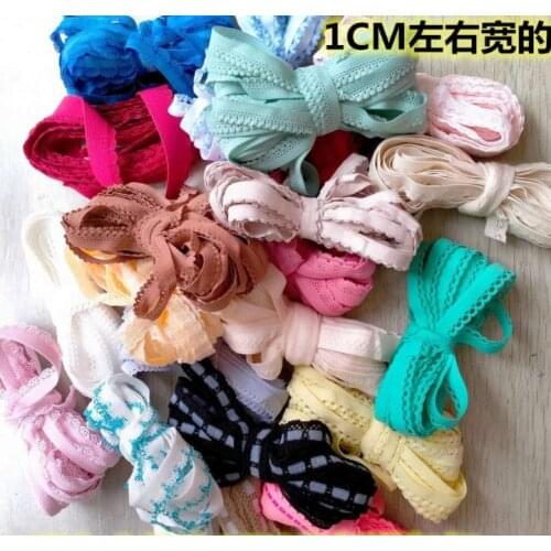 5 Meters Blue Red Purple Elastic Stretch Lace trim Clothes/Garment/Headband/Sewing Accessories Ruffle Lace Ribbon 1.2cm Width