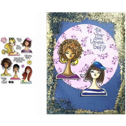 Mixed Fashion Girls Sentence Clear silicone stamp Scrapbook DIY Handmade Cards Decorate Template New Transparent stamp 2019