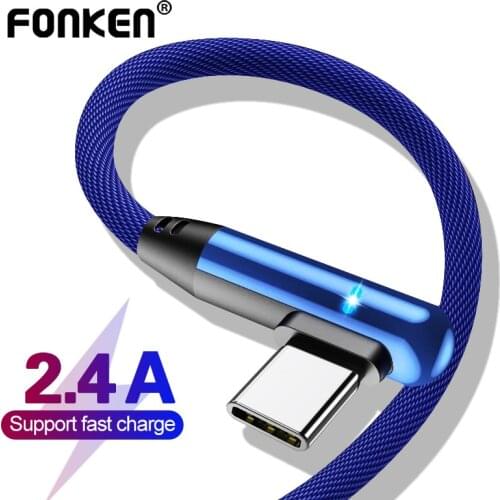 FONKEN 2.4A Micro USB Cable For Xiaomi Redmi Note 5Pro USB Type C Phone Charge Cable Microusb Mobile Phone Cable Cord For Huawei