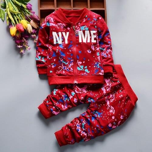 Toddler Boys Clothes Sets Printing Outfit Casual Autumn Top+Pants Suits 2PCS Kids Children Clothes For 1-5 Yeaers