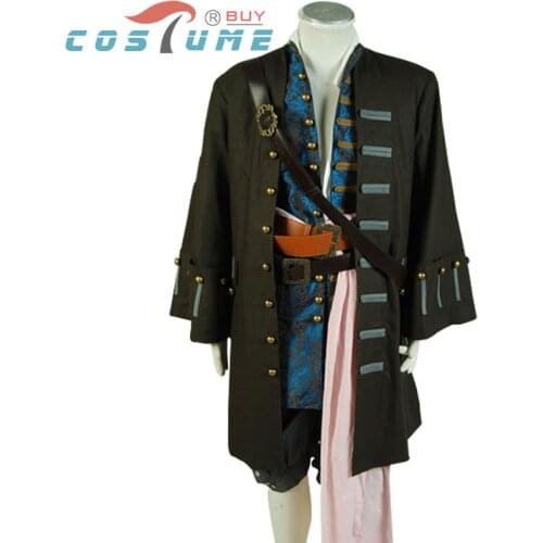 Pirates Jack Cosplay Sparrow Cosplay Costume Uniform Men Jacket Pant Vest Halloween Costumes