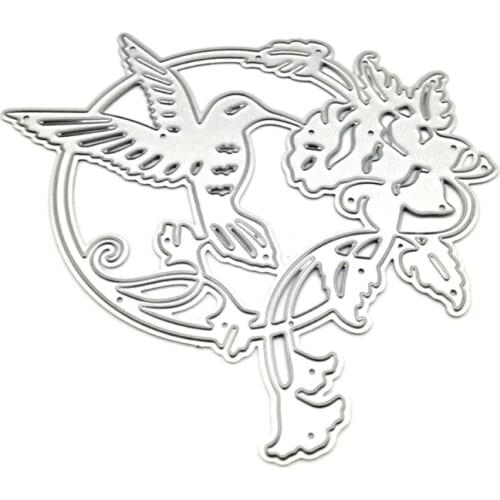 Bird Flower Metal Cutting Dies Stencil DIY Scrapbooking Album Paper Card Template Mold Embossing Craft Decoration