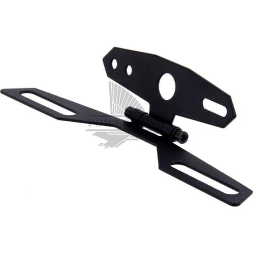 Metal Universal Fit Moto Dual ATV Folding License Plate Holder Tail Brake Light Holder Bracke0000t Mount For Honda Harley Suzuki