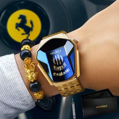 Trend Cool Locomotive Watch Men Male Clock Luxury Fashion Waterproof Quartz Wristwatch Gift Box Relogio Masculino Drop Shipping