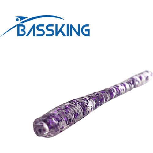 BASSKING AJING Soft Lure 12Pcs 45mm 0.2g Needle Tail Rockfish Silicon Worm Artificial Bait Saltwater Freshwater Fishing Lures