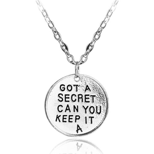 Pretty Little Liars necklace Got A Secret Can You Keep It letters silver color pendant jewelry for men and women wholesale