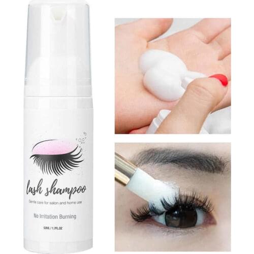 50ml Lanthome Plant Extracts Eyelash Cleanser Non-Irritation Eyelash Extension Shampoo Mild Eyelash Foam Makeup Remover