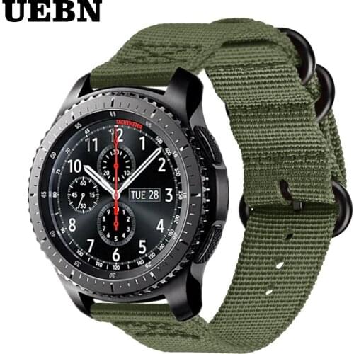 UEBN 22mm Nylon Replacement Breathable for Galaxy Watch Active strap For Samsung Gear S3 Classic/Frontier Sport watchbands
