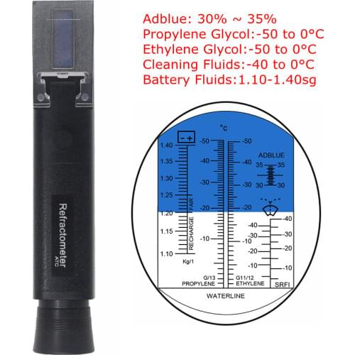 Hand Held Tester Tool 4 In 1 Engine Fluid Glycol Antifreeze Freezing Point Car Battery Refractometer Antifreeze Tester