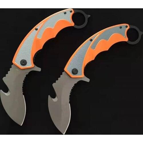 ZM Folding Scimitar With Aluminum Handle, Multifunctional Outdoor Survival Tactical Little Knife,Camping Hunting Olecranon Knife