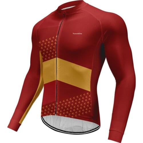 Spring Autumn 2020 Pro Team Runchita Cycling Jersey Long Sleeve Mens Quick Dry Thin Bicycle MTB Cloth Clothing Cycling Jersey On