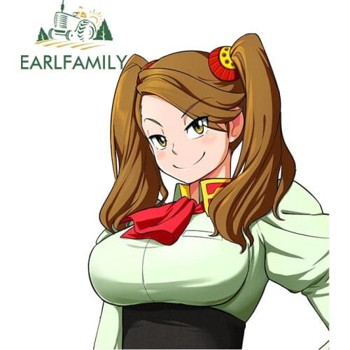 EARLFAMILY 13cm Creative Girl Car Stickers Gundam Build Fighters Try - Sazaki Kaoruko JDM Accessoires Vinyl Car Styling Decals