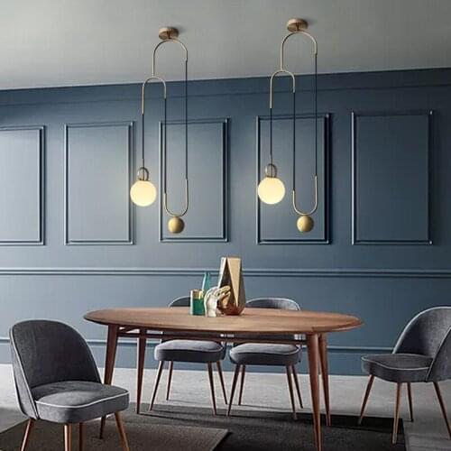 Nordic iron hanging lamp lamparas de techo colgante moderna led wall moon lamp lampes suspendues hanglampen lamparas de techo