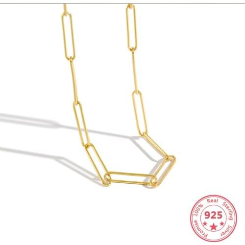 925 Sterling Silver Necklace INS Niche Simple 2021 New Chain Necklace Female Choker Woman Necklace