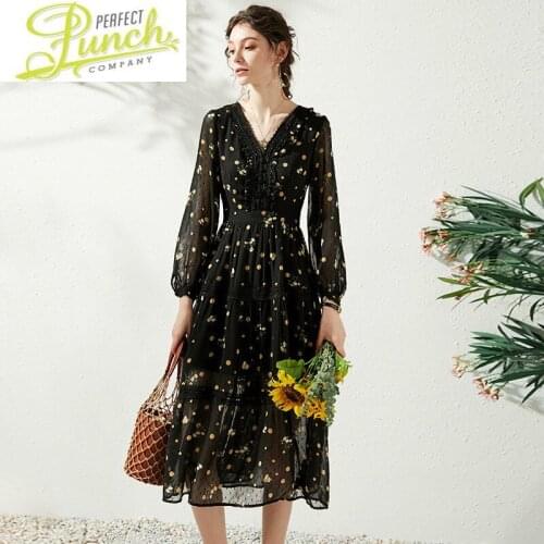 Women Summer Polka 2021 Dot Chiffon Dress Elegant Long Party Vintage Ladies Dresses Floral Black Vestidos De Mujer 2001405