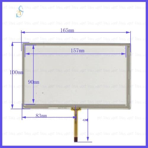 ZhiYuSun New 165mm*100mm original handwritten 7 inch car DVD navigation GPS touch screen panel free shipping 165*100
