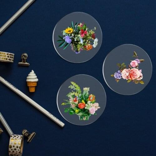 12 Pieces Of Transparent Acrylic Sheet 0.08 Inch Thick Plastic Disc Round/love/square Photo Frame Panel For Home Decoration