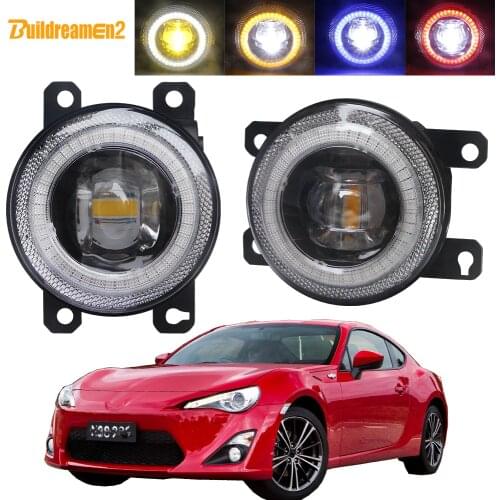 2 Pieces Car Driver + Passenger LED Fog Light Assembly Angel Eye Daytime Running Lamp DRL 30W 8000LM 12V For Toyota GT86 86