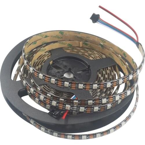 5M DC12V WS2815 60LED/M 300leds RGB Pixels LED Strip Light Dual Signal Individual Addressable Waterproof IP65