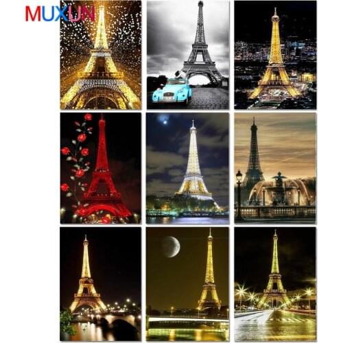 5D Diamond Painting Full Square Eiffel Tower Rhinestone Picture Embroidery Sale Diamond Mosaic Cross Stitch Home Decor Art Rp854